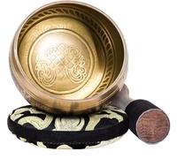 Cuenco Tibetano Juego de cuencos tibetanos Flor la Vida, único, útil for meditación, yoga, alivio del estrés, oración y atención plena(3.5 in Auspicious)