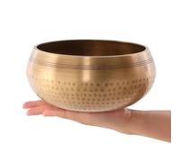 Cuenco tibetano martillado a mano, gong, campana de meditación budista, cuenco de latón budista for terapia de sonido(20cm)