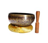 Cuenco tibetano para cantar, cuenco de meditación, cuenco para yoga, cuenco de Nepal, mazo de madera, palo para meditación, arco para cantar, cuenco para cantar, campana de bronce, cuenco con sonid