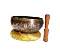 Cuenco tibetano para cantar, cuenco para cantar de meditación, cuenco para cantar martillado a mano, cuencos para chakras, cuenco para meditación tibetana, cuenco para cantar de cobre, cuenco con s