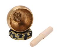 Cuenco Tibetano para Cantar, Juego de Cuencos de Sonido Redondos de Buda Antiguo de 8 Cm con Cojín de Seda de Anillo de Mazo para Curación de Sonido de Chakra de YogaCuencos tibetanos
