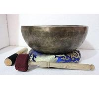 Cuenco tibetano tallado a mano de 12 pulgadas con mantra Om Mani Padme Hum - Cuenco de sonido hecho a mano para meditación, curación y terapia musical de Nepal