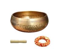 Cuenco tibetano tibetano para cantar yoga curación con palo de madera cojín Set cuenco tibetano hecho a mano