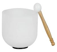 Cuencos Cantores de Cristal, Frosted Quartz 7 Inch for Yoga Meditation, with Rubber Mallet and O-ring, Purity Sound Bowl