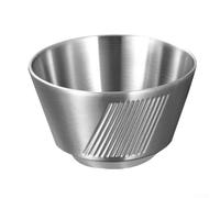 Cuencos de acero inoxidable para arroz, sopa, aperitivos, ensaladas, postres, uso en el hogar, restaurante, hospital, actividades al aire libre, aptos para lavavajillas, ligeros (12 cm)