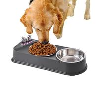 Cuencos de acero inoxidable para perros | Cuenco doble de alimentación de mascotas de acero inoxidable - Cuencos dobles para perros y gatos, plato de agua interior para mascotas pequeñas, gatitos,