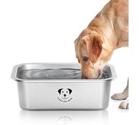 Cuencos de acero inoxidable para perros grandes, cuencos de metal de alta capacidad, cuencos de comida y agua para perros grandes, XL y grandes, 3.2 galones