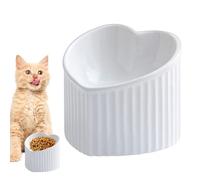 Cuencos de Agua alimentaria Que alimentan a los Animales: tazón de Porcelana Alto Inclinado para Gatos y Mascotas pequeñas | Comer cómodo, diseño no más, de cerámica Duradero para el