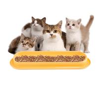 Cuencos de Agua para Gatos - 15,94 Pulgadas PP Comida para Gatos de Agua Largo | Cuenco Duradero Elevado de 15 ° | Bandeja de Soporte Cervical Antideslizante a Prueba de Fugas para Uso doméstico
