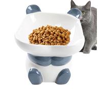 Cuencos de alimentación inclinados para perros - Comedero de cerámica con forma de panda inclinado - Comedero multifuncional resistente al calor para perros para evitar comer en exceso, inclinar la