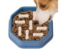 Cuencos de alimentación lenta para perros, cuenco antiasfixia, plato de alimentación interactivo con patrón en espiral y base antideslizante, promueve hábitos alimenticios saludables para perros
