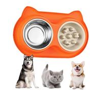 Cuencos de alimentación Lenta para Perros, Cuenco de alimentación para Alimentos y Agua, contenedor de Comida para Mascotas, alimentación Lenta, Alfombrilla Antideslizante, extraíble, Doble