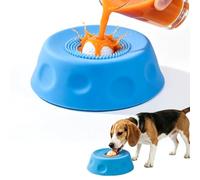 Cuencos de alimentación lenta para perros para golosinas líquidas, antideslizante【Bola entretenida】 Cuenco para lamer perros de caldo de huesos, 3/4 taza de yogur, juguete para lamer cachorros para