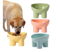 Cuencos de alimentación para gatos | Platos para gatos con patas de elefante, protector de cuello, plato elevado para aperitivos, inclinado antideslizante para perros para gatitos y dulces