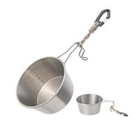 Cuencos de cebo, cuenco de cebo de pesca, taza de cebo de acero inoxidable, tazas de mezcla de cebo de pesca, equipo multifuncional para adultos, recipiente de mezcla de alimentos para peces en polvo