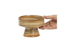 Cuencos de cerámica con delicado sentimiento antiguo, marrón de 5.2 pulgadas, vajilla fresca y personalizada para el hogar