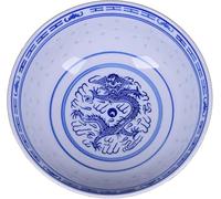 Cuencos de cerámica para fideos ramen, porcelana azul y blanca, postre retro chino, sopa, cereales, arroz, udón, fideos asiáticos, 2 unidades, 4.5 pulgadas, azul