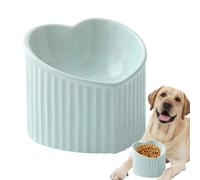 Cuencos de cerámica para Gatos, Cuenco de cerámica para Comida para Gatos | Plato de alimentación Inclinado para Mascotas,Plato Inclinado para con Forma de corazón Elevado, alimentador de porcel