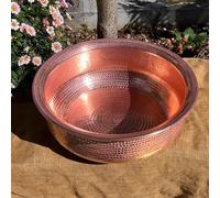 Cuencos De Cobre Portátiles Para Pedicura, Palangana De Cobre Martillada a Mano, Fabricada En Cobre Natural Puro, Cuenco De Cobre Para La Dote De La Celebración De La Boda, Lavado De Cara, Baño Pies