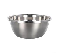 Cuencos de cocina de acero inoxidable para hornear, para cocinar, batir, preparar ensaladas y almacenar alimentos con borde resistente para un fácil manejo (32 cm)