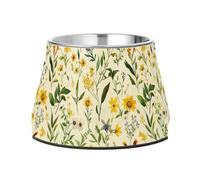 Cuencos de comida para perros antideslizantes de acero inoxidable elevados para gatos pequeños bigotes fatiga Nueva Escocia Mayflower Beauty Summer Flowers