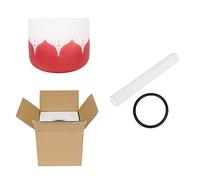 Cuencos de cristal de cuarzo esmerilado de 8 pulgadas con anillos tóricos de cristal, kits de instrumentos de sonido