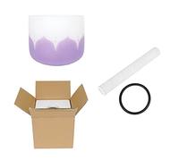 Cuencos de cristal esmerilado de 8 pulgadas con anillos tóricos de cristal, kits de instrumentos de sonido