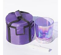 cuencos de cuarzo de color cantando, Cuenco tibetano de cristal de cuarzo transparente con estuche de transporte de 6/7/8 pulgadas(440hz,6 Inch F)