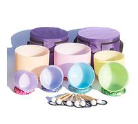 Cuencos De Cuenco De Cristal Helado De 6-12 Pulgadas Con Set De 7 PCS, For Meditación, Sonido Curativo Yoga, Con Estuche, Mazo De Goma, Palo De Gamuza, Junta Tórica (Size : 432Hz)