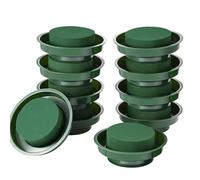 Cuencos de espuma florales - Paquete de 10 bases de retención de agua verde, soporte seguro para flores frescas artificiales | Suministros de de bricolaje de decoración de mesa de comedor moder