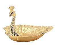 Cuencos de Frutas Decorativos de Pavo Real, Plato de Caramelo de Aleación de Zinc, Cuenco de Fruta Seca, Trabajo de Tallado, Plato de Aperitivo de Pavo Real para Frutas Secas