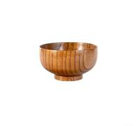 Cuencos de madera maciza para servir arroz, ramen, sopa, pudín, salsa, salsas y porciones de postre en el hogar diario para operaciones de cocina (12 cm)