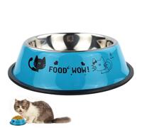 Cuencos de metal para mascotas para perros, cuenco antideslizante para comida para gatos, cuenco de comida para mascotas de 18 cm para suministrar y almacenar alimentos secos y húmedos, aperitivos de