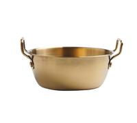 Cuencos de metal - Tazones de postre y sopa de doble oreja, Vajilla dorada | Característica de construcción duradera de acero inoxidable, accesorio para servicio doméstico, sopa de cereales adecuada