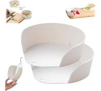 Cuencos de preparación de alimentos para tabla de cortar, placa lateral de disco, apilamiento y almacenamiento montado en la pared, organizador de cocina portátil para el hogar, cocina, organizador de