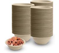 Cuencos desechables para mascotas, cuencos desechables gruesos para comida para mascotas, 100 cuencos desechables para gatitos, cachorros, alimentos húmedos y secos (220 ml)