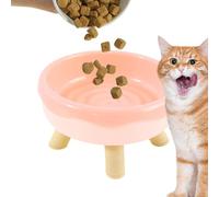 Cuencos elevados inclinados, inclinados y elevados para gatos - Cuencos elevados para gatos con diseño de rosquilla para comida y agua L - Sin suciedad, antideslizante, prevención de reflujo, comedero