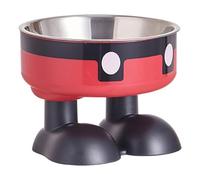 Cuencos elevados para comida para gatos | Comedero para mascotas con diseño de pie grande | Cuencos para mascotas antideslizantes inclinados y elevados | Platos para mascotas de acero inoxidable | Cue
