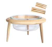 Cuencos Elevados Para Comida Para Gatos, Con Posición Saludable Para Comer, 22x22x13,5 Cm, Alimentación Elevada Para Gatos, Cuencos Ajustables Para Mascotas, Base Antideslizante Estable, Para Uso En E