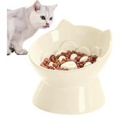 Cuencos elevados para comida para gatos, plato de alimentación de cerámica, cuenco alto para gatos, para tienda de mascotas, apartamento, sala de estar, comedor, cocina, hogar, patio