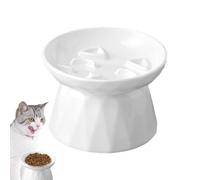 Cuencos elevados para Gatos, Anti vómitos, Apto para lavavajillas, Cuenco Elevado para alimentación Lenta para Gatos, para Alimentos Secos y húmedos, Dieta Saludable