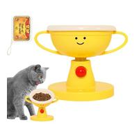 Cuencos elevados para gatos, con forma de trofeo, 5 alturas y cuenco inclinado de 15°-60° para mascotas, plato de alimentación para cachorros para interiores, exteriores, viajes, balcón, apartamento
