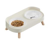 Cuencos elevados para perros, comedero antideslizante de cerámica, plato de agua elevado para una mejor ingestión, estación para mascotas para criaturas pequeñas, residencia interior y jardín exterior