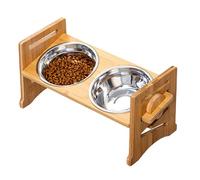 Cuencos elevados para perros de raza grande | Soporte alto antideslizante ajustable para perros, estación de alimentación para gatos que comen en interiores y exteriores, patio, coche, familia, amigos