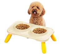 Cuencos elevados para Perros - Juego de de PP de 14 Pulgadas | Base Antideslizante con Receptor | Cuencos para Mascotas contemporáneos Aptos para lavavajillas