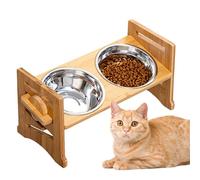 Cuencos elevados para Perros para Razas Grandes | Altura Ajustable estándar para Perros,Comer Y Beber Tazones para Gatos Hogar Fuera del Coche Viaje