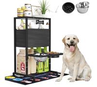 Cuencos elevados para perros, soporte elevado para cuencos de perro de altura ajustable (4.5 a 12 pulgadas), soporte organizador para perros grandes y medianos