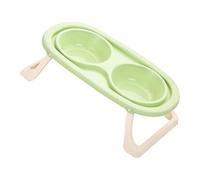 Cuencos ergonómicos para perros con doble cuenco a prueba de salpicaduras para comer color pastel, cuenco de acero inoxidable para mascotas