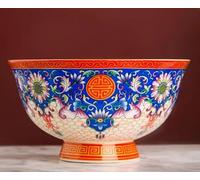 Cuencos for servir, cuencos de cereales, cuenco de cerámica* Cuenco de arroz de porcelana estilo palacio antiguo chino, cuenco de gachas, cuenco de sopa, 6.0 in, 6 pulgadas, cuenco de cerámica de colo