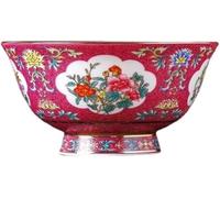 Cuencos for servir,Tazones de cereales, Tazón de cerámica* Tazón de arroz de porcelana estilo palacio antiguo chino, Tazón de gachas, Tazón de sopa15.6cm 6in Color esmaltado Vintage Boutique Tazón de